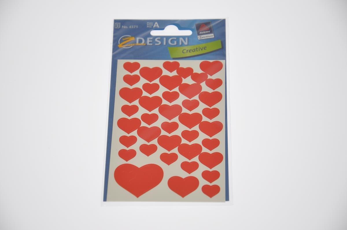 ADHESIVOS 8X16CM CORAZONES ZWECKFORM 4371